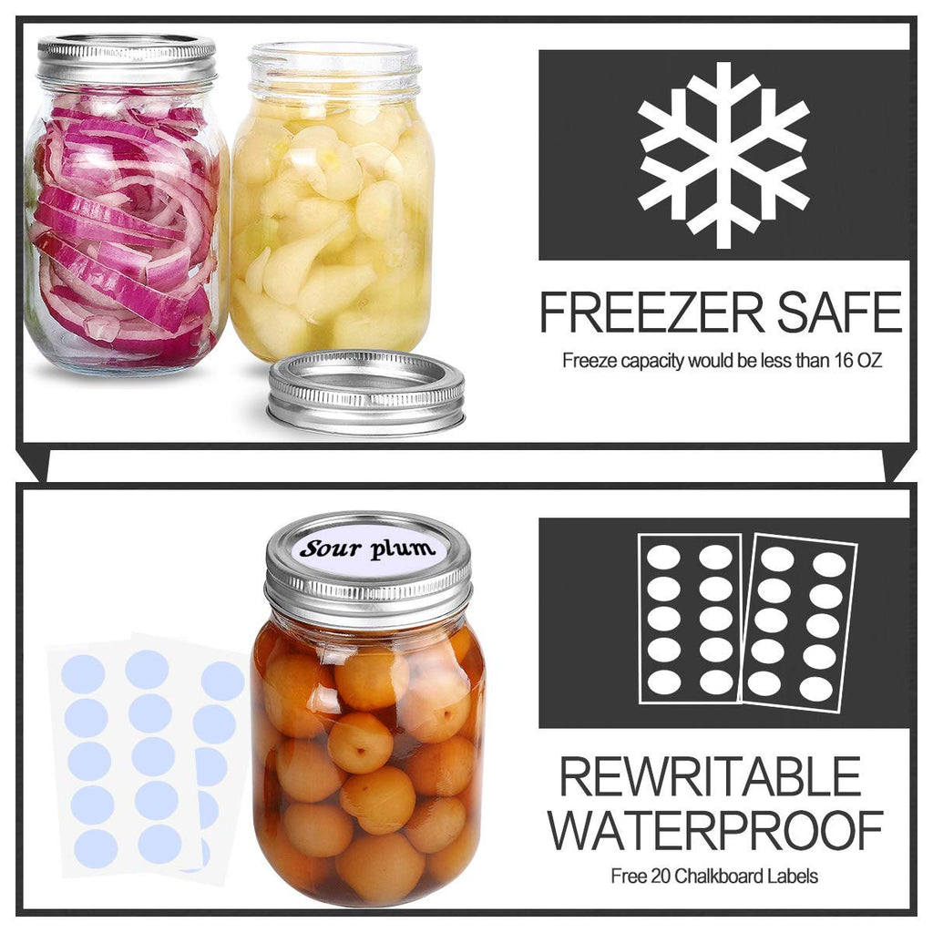 16oz Regular Mouth Mason Jars 12 Pack S619906