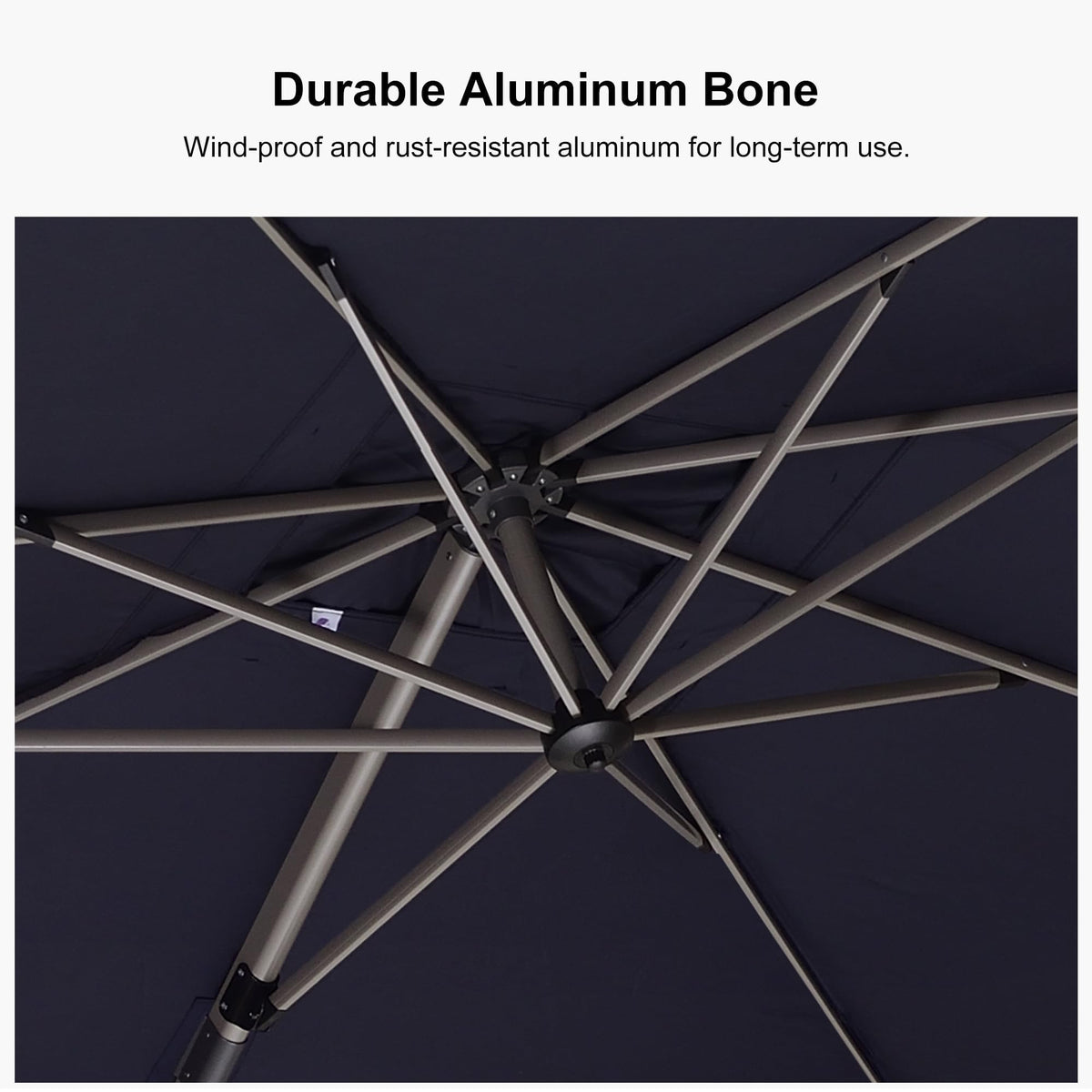 Navy Blue Cantilever Umbrella with Base O657