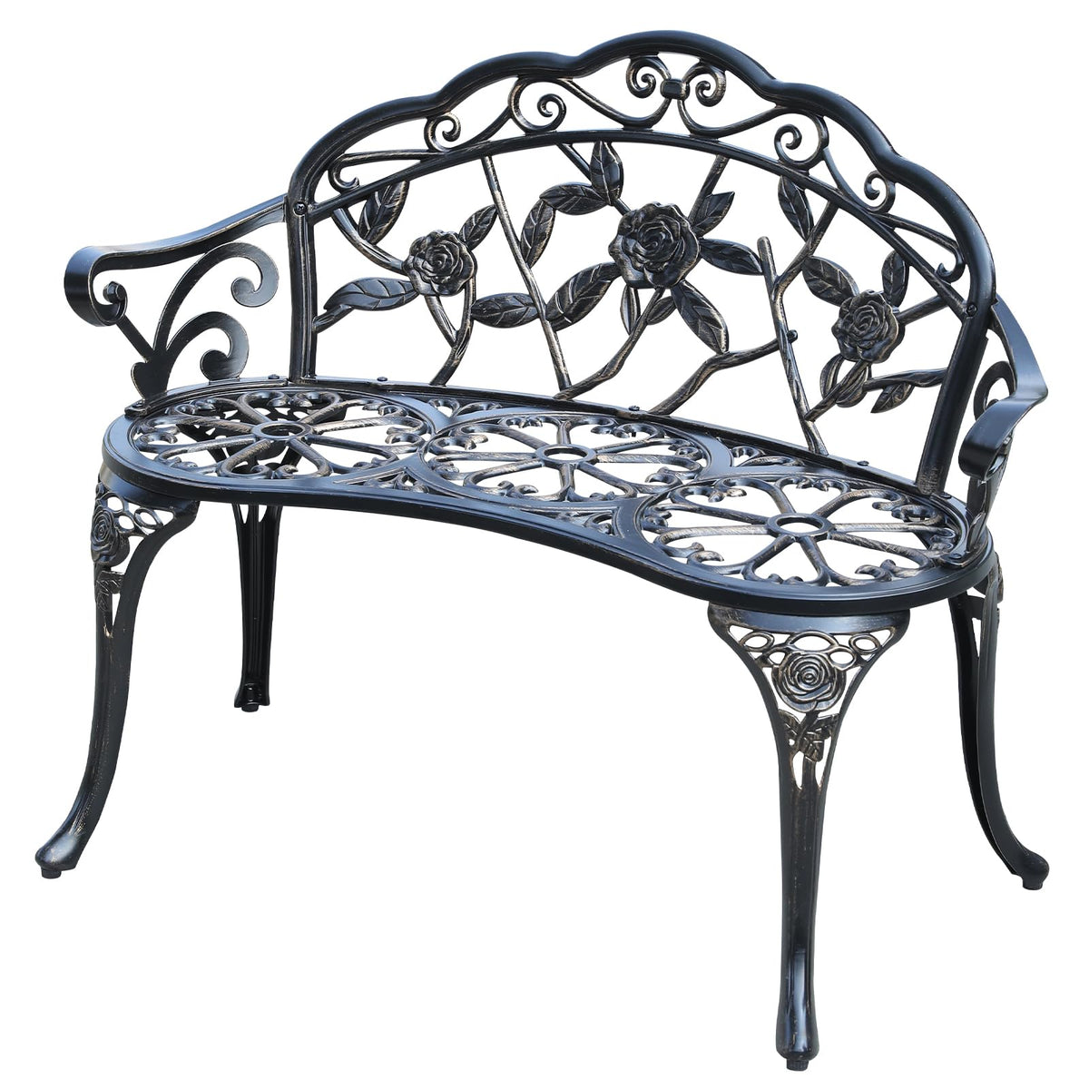 Cast Aluminium Outdoor Bench E651