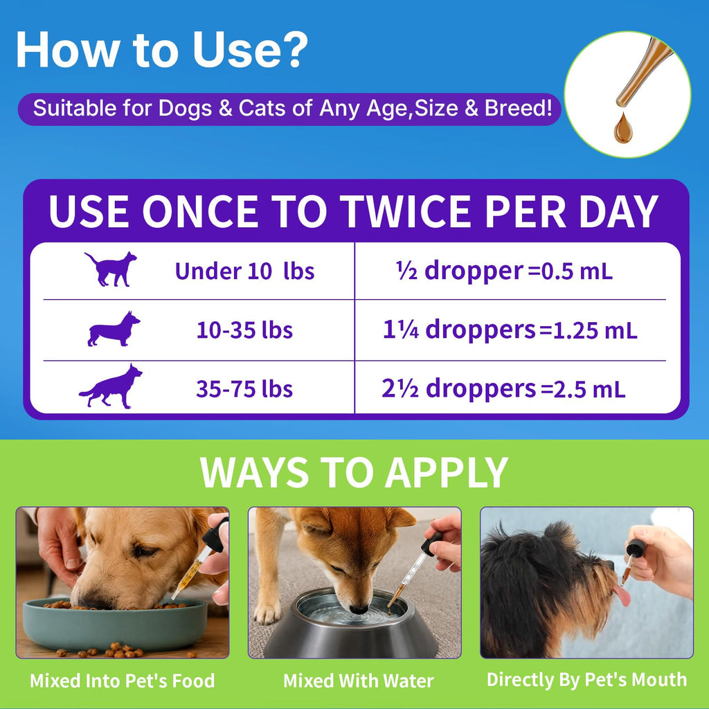 Oral Flea & Tick Support Drops for Dogs & Cats 60ml P43671