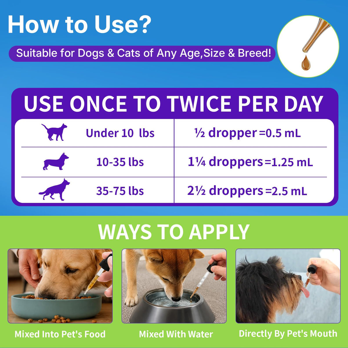 Oral Flea & Tick Support Drops for Dogs & Cats 60ml P43671