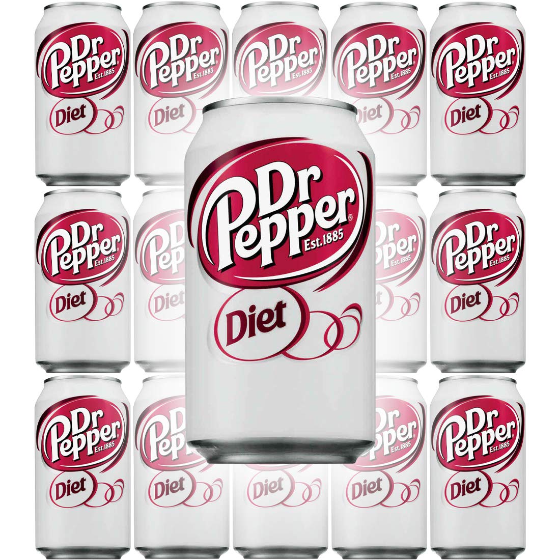 Diet Dr Pepper Soda 12 Fl Oz Cans Pack of 15 O20289