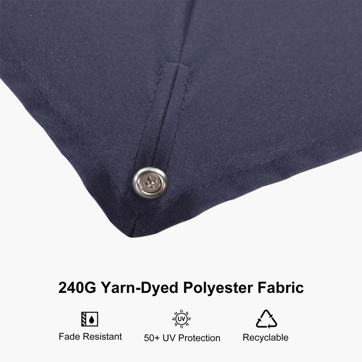 Navy Blue Cantilever Umbrella with Base O657