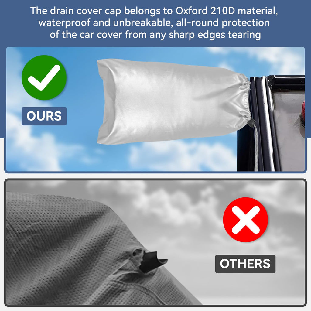 300D Oxford 27-30ft Camper Cover with Jack Cover, 4 Tire Covers and Gutter Cover O302