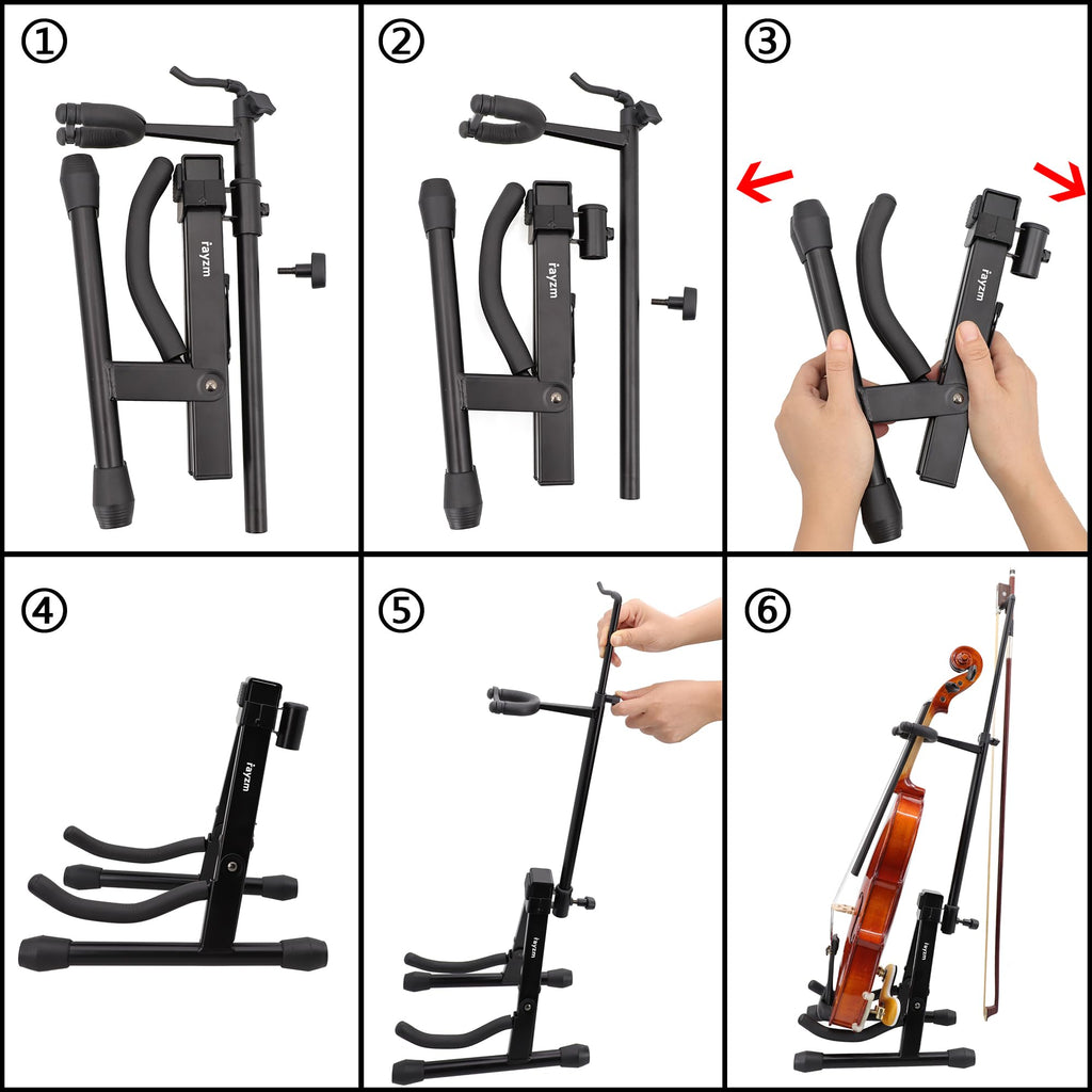 Adjustable Portable Folding Metal Violin Stand S53023