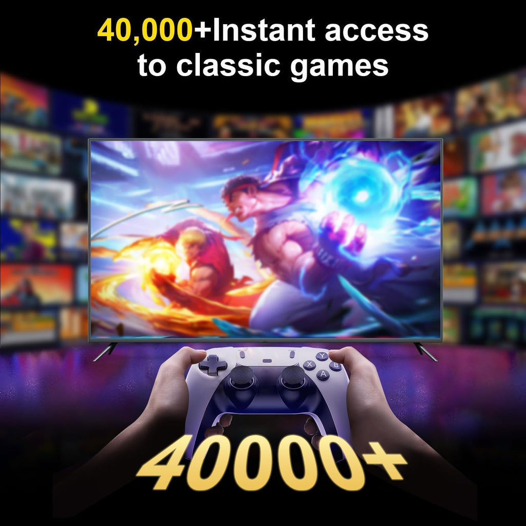 Retro Game Stick Console with 4K HDMI Output, 64GB Memory Card, and 2.4GHz Wireless Controllers B89865