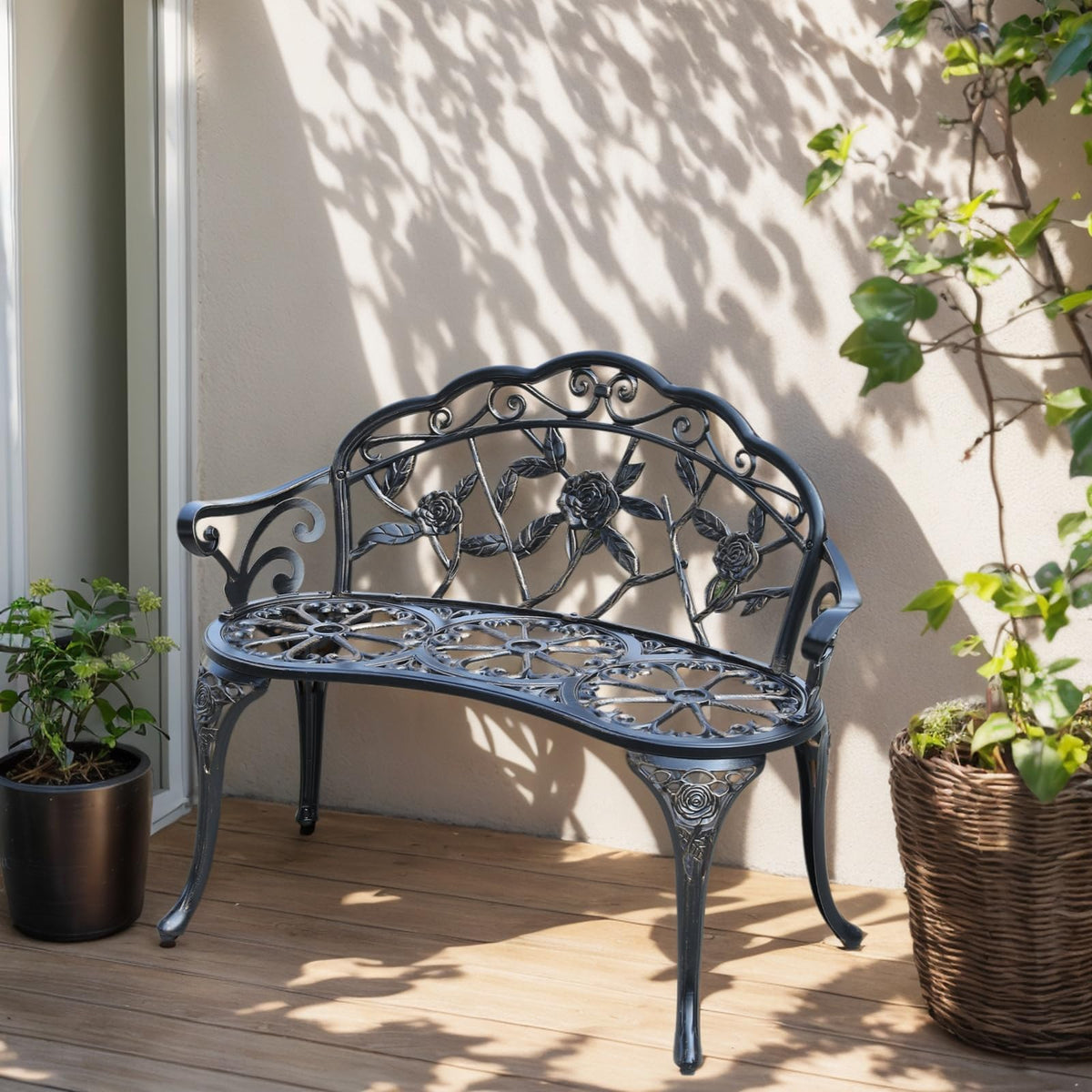 Cast Aluminium Outdoor Bench E651