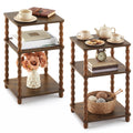 Set of 2 Small 3-tier Square Side Table C366