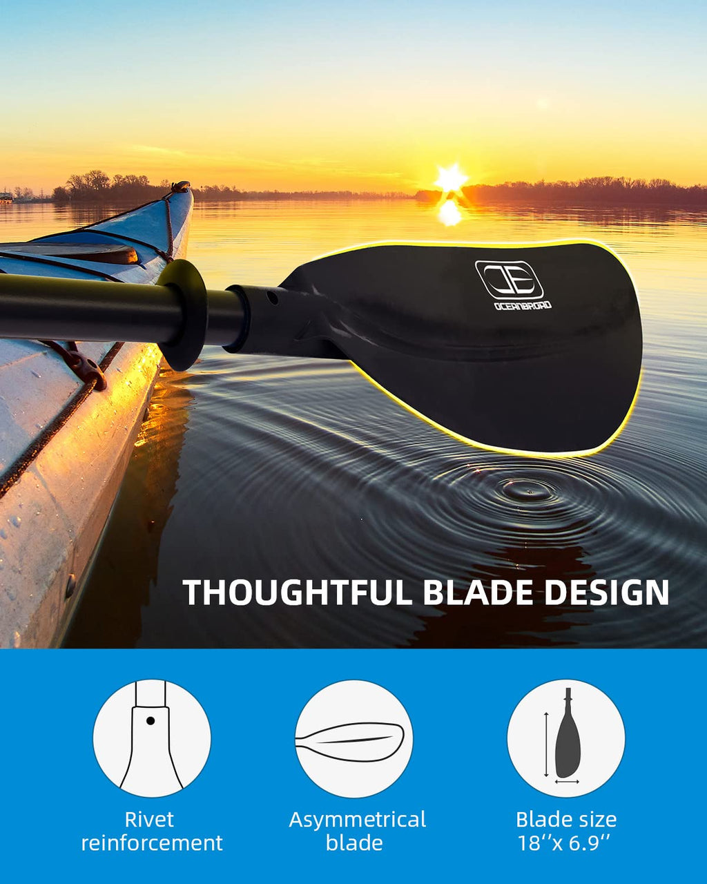 Adjustable Kayak Paddle with Paddle Leash E624939
