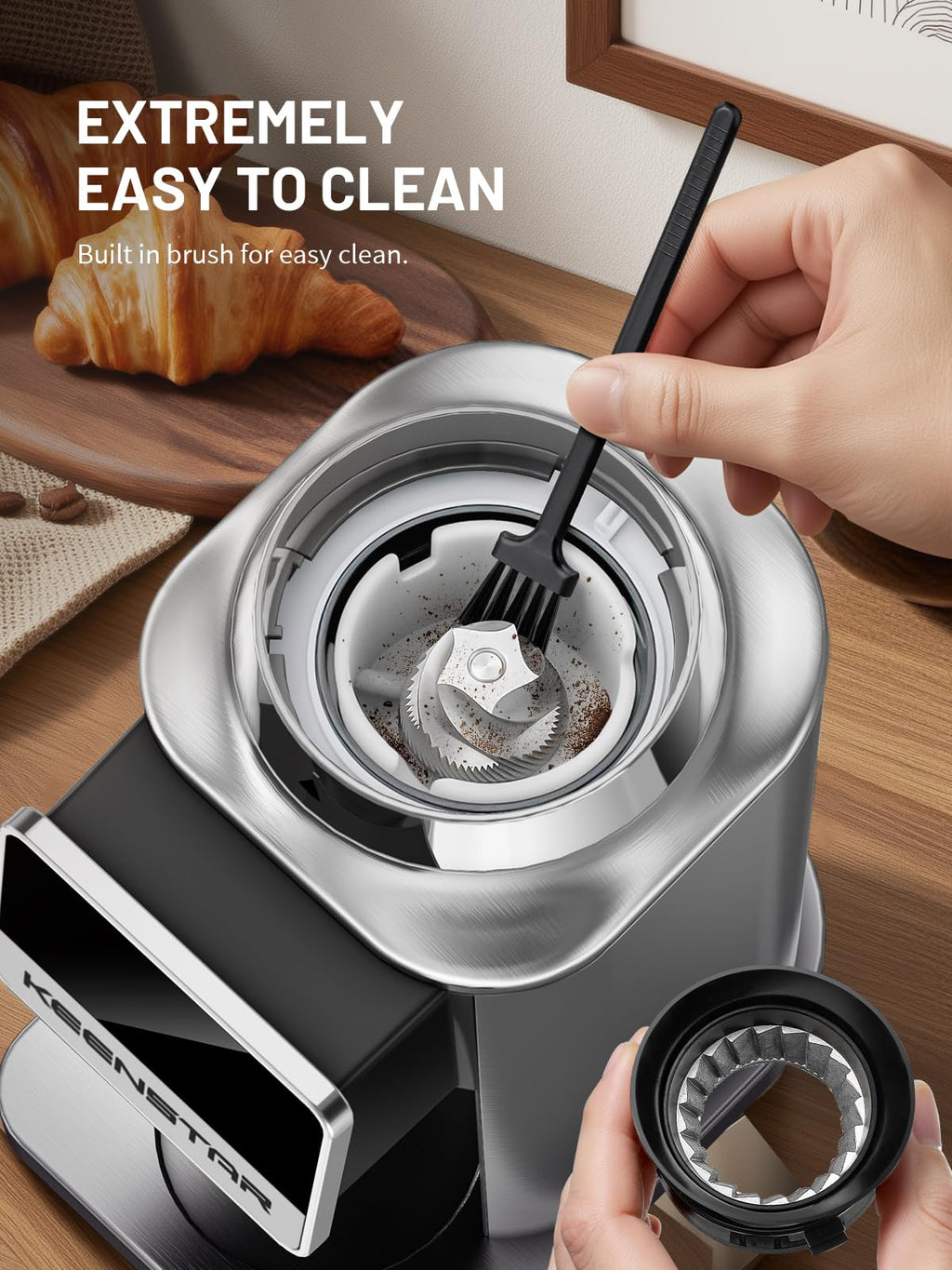 Conical Burr Coffee Grinder with Touch Screen 34 Grind P458