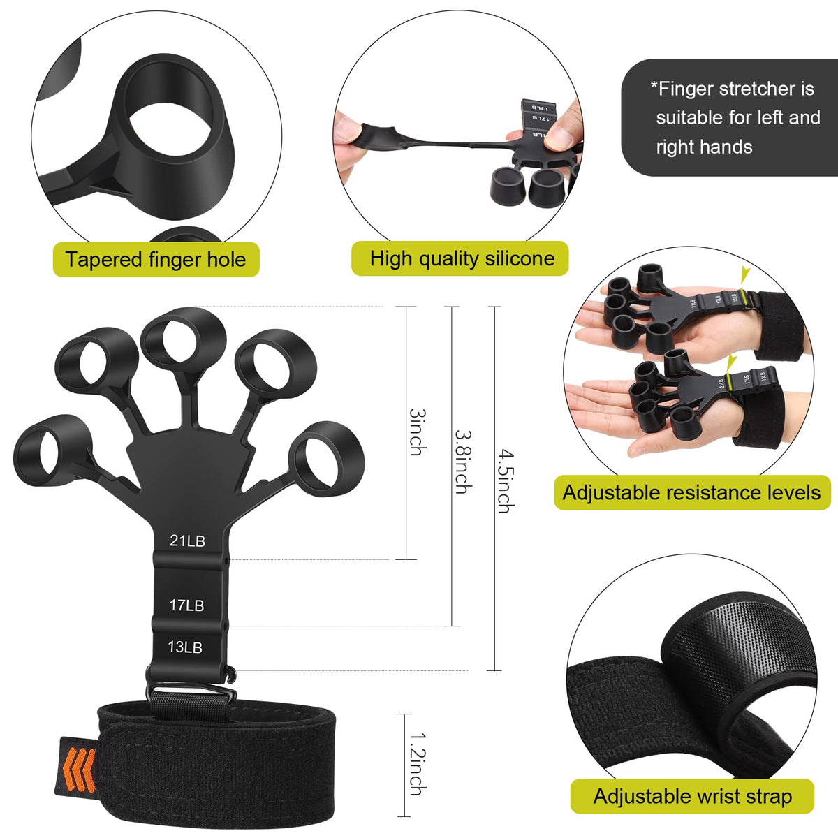 5 Pack Silicone Hand Grip Strengthener Kit H437