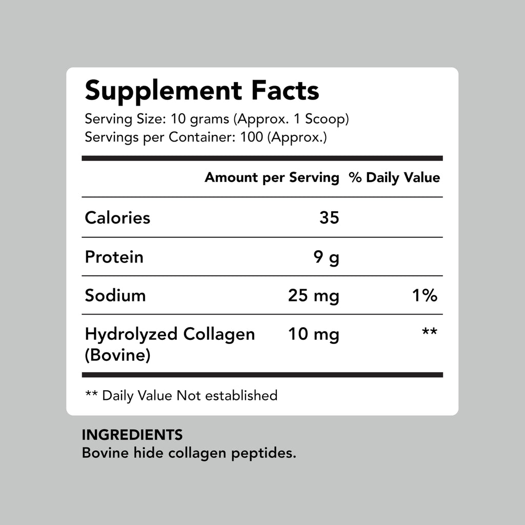 Collagen Peptides Powder, Grass-Fed, Hydrolyzed, Type 1 & 3, 1kg P5255