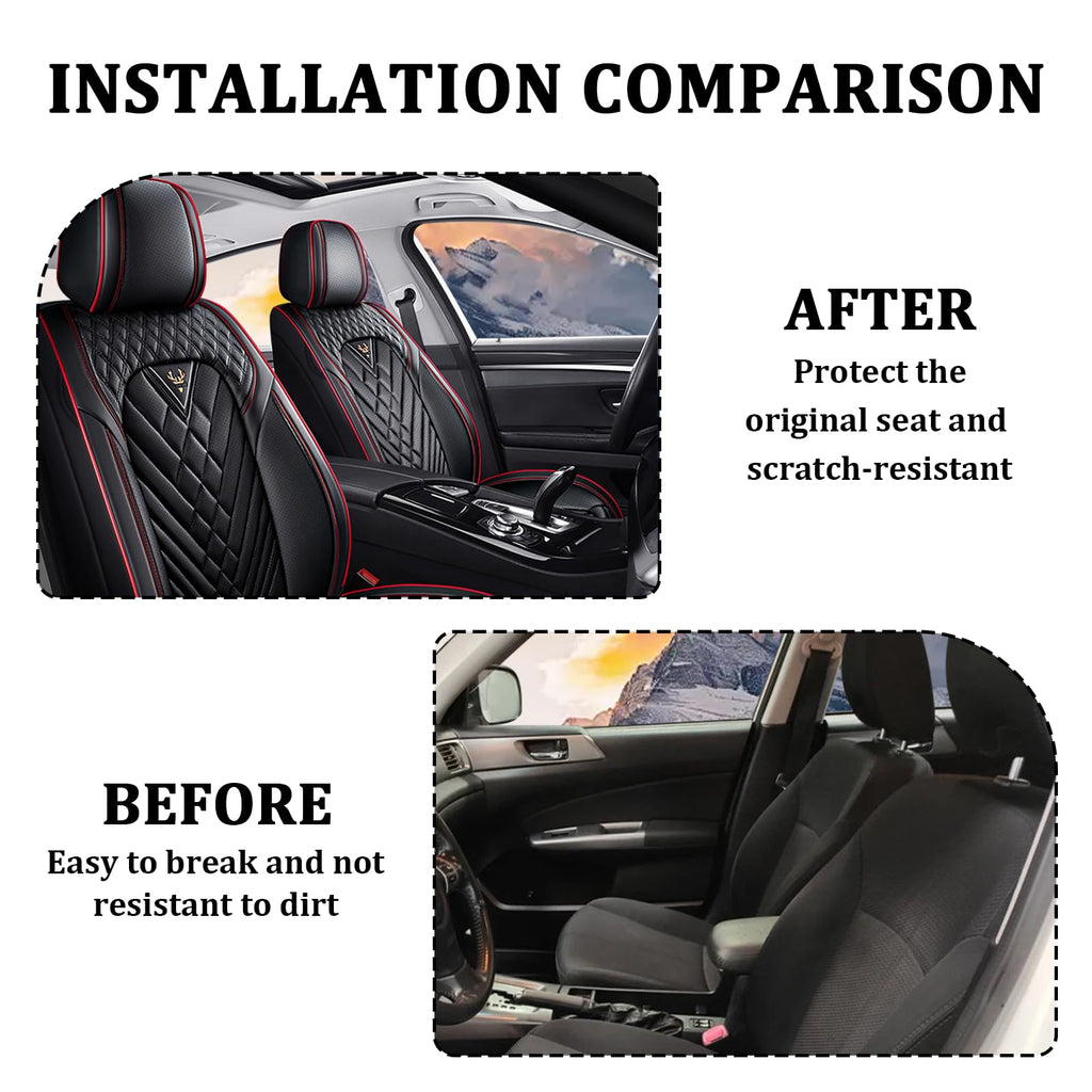 Waterproof Nappa Leather Full Set Car Seat Covers R9349