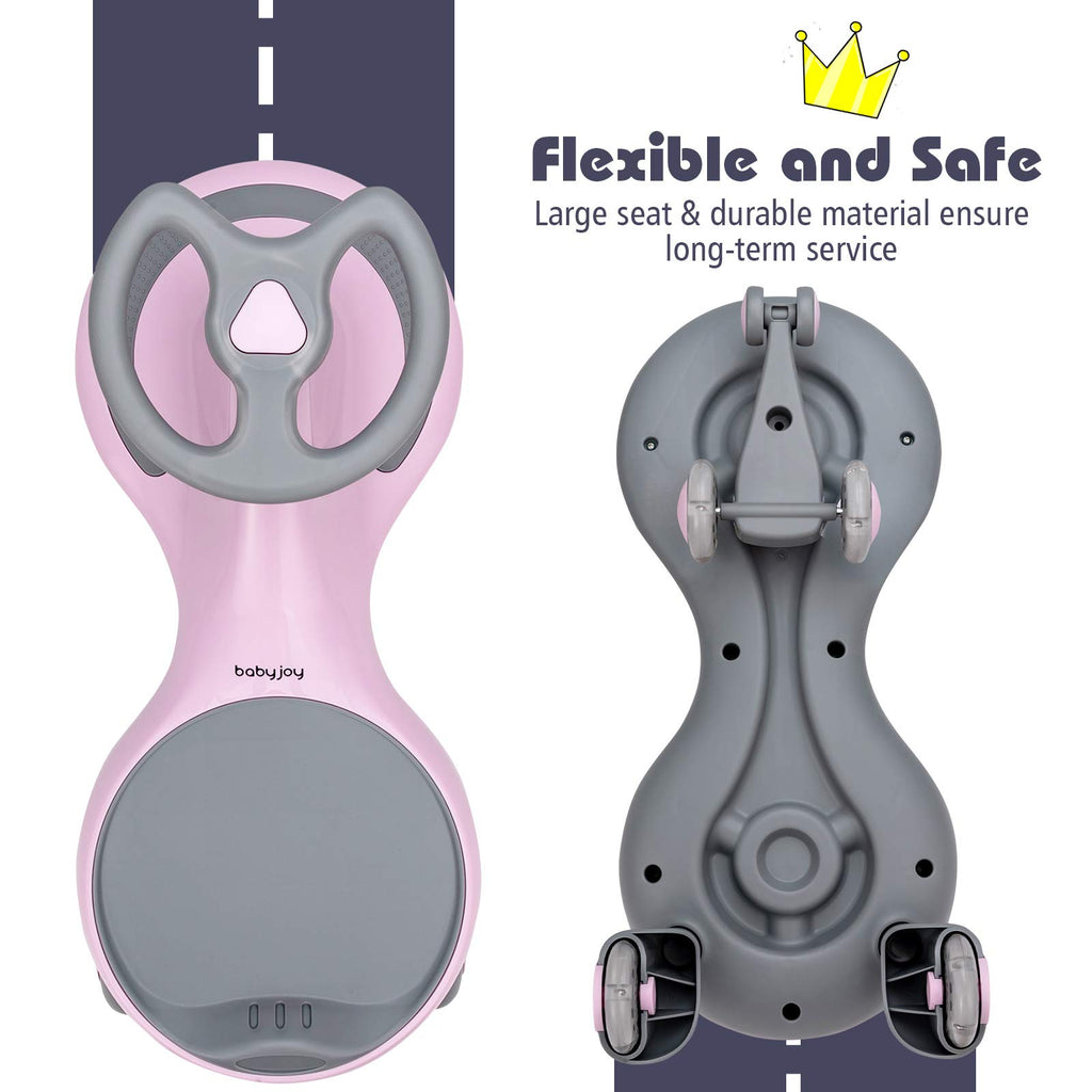 Pink Wiggle Car with LED Flashing Wheels U7020