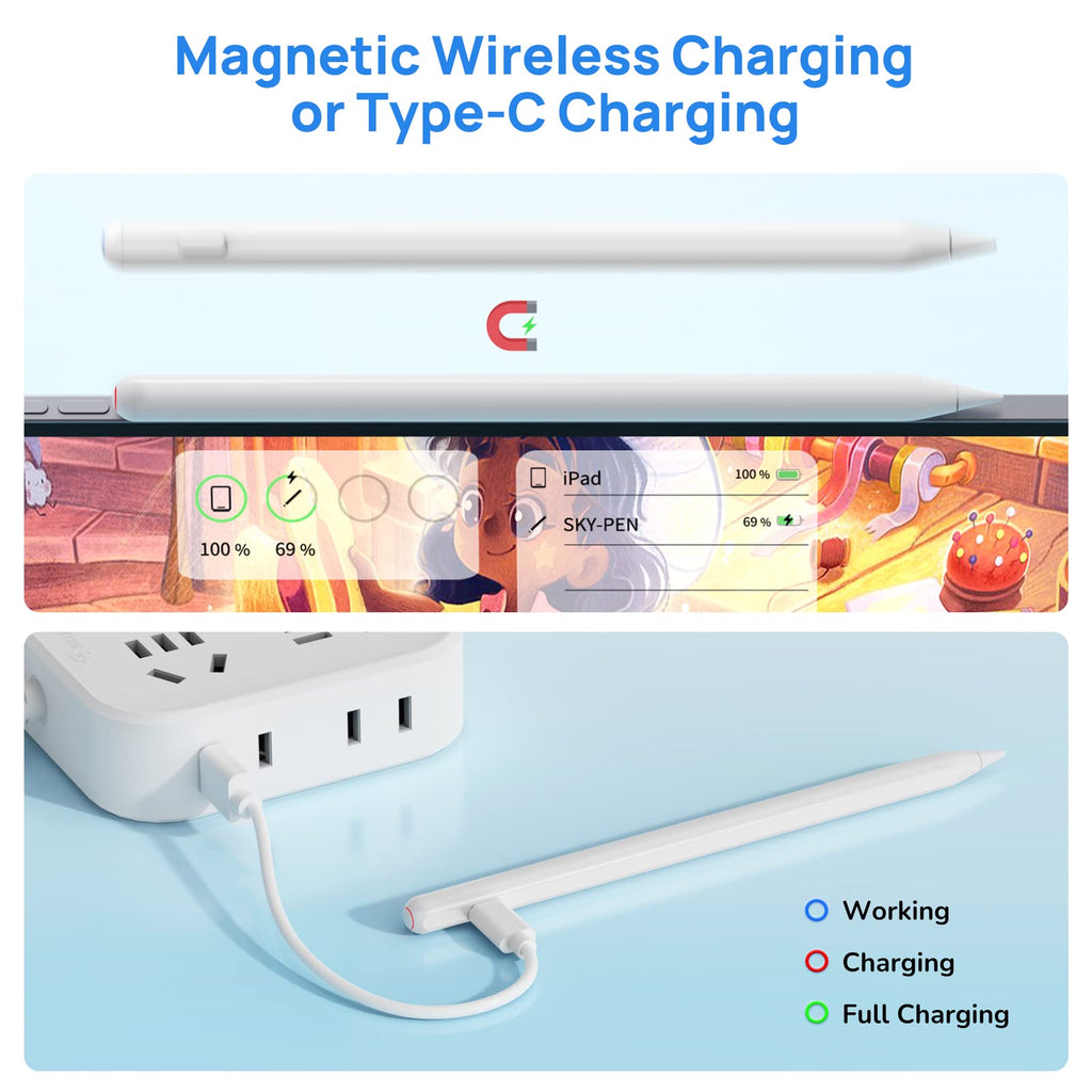 Wireless Charging Stylus Pen White F51559