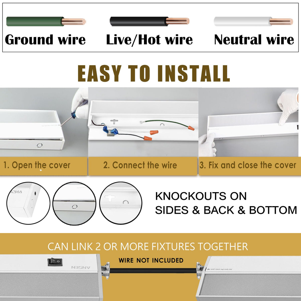 2 Packs Under Cabinet Lighting, 24in 18W Dimmable LED Light, 5 Color Temperature G700