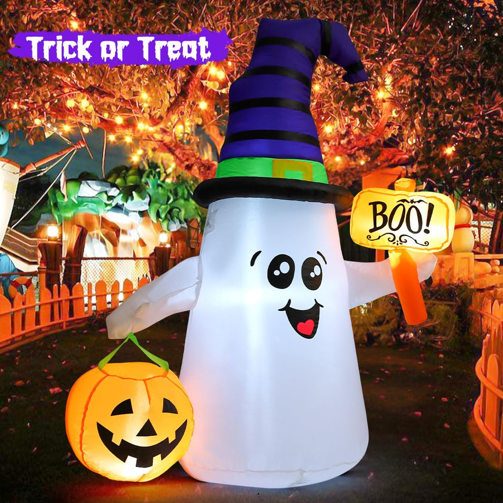 5 FT Halloween Inflatables Ghost with Built-in LEDs V4486