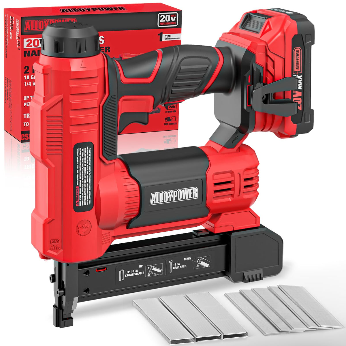 18 Gauge Cordless Brad Nailer and Electric Stapler H590699