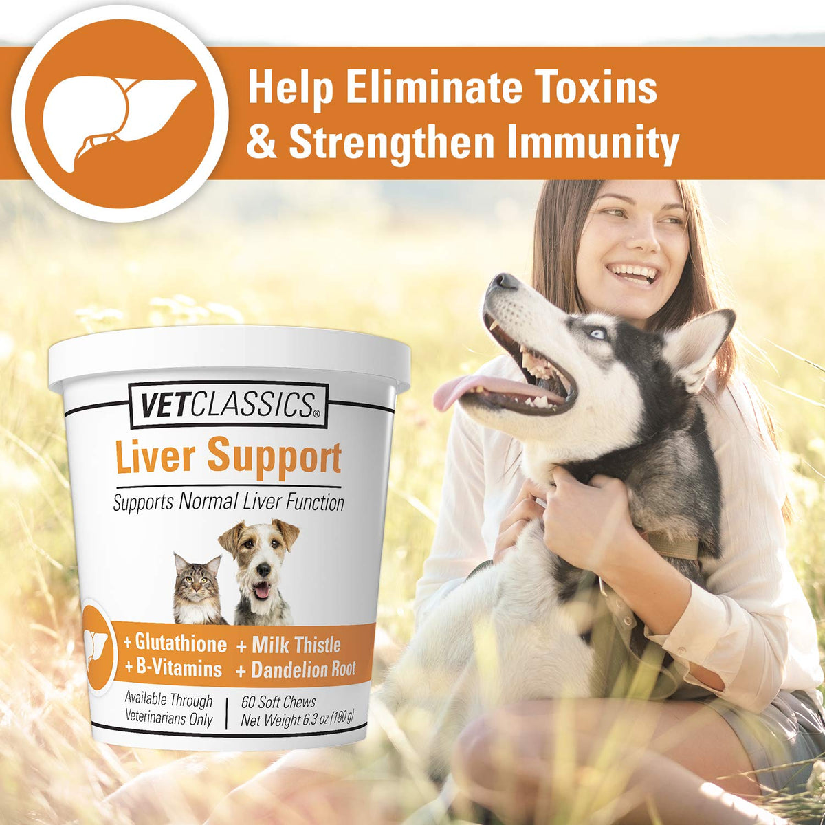 Liver Support Pet Health Supplement 60 Ct Q898