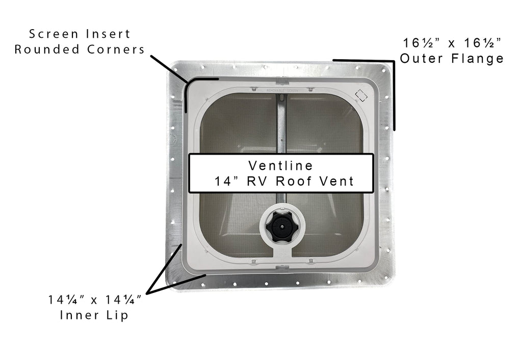 Non Powered RV Roof Vent White Lid H2581