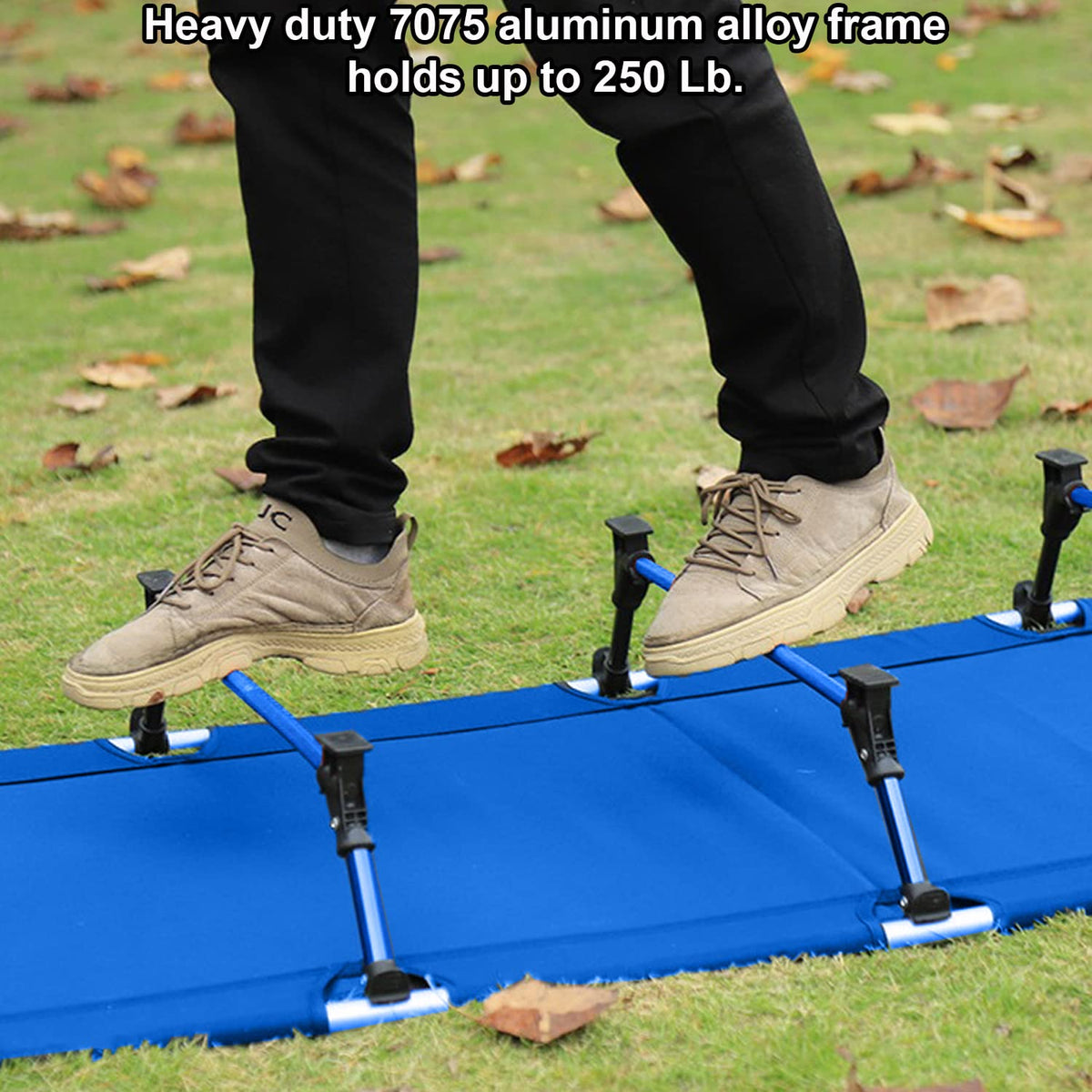 Blue Portable Folding Kids Camping Cot T397