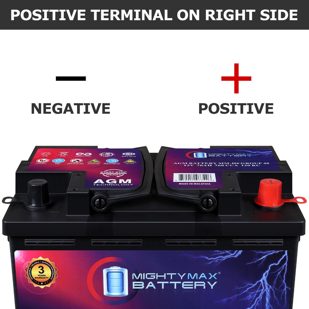 12V 70 AH AGM Car Battery T6671