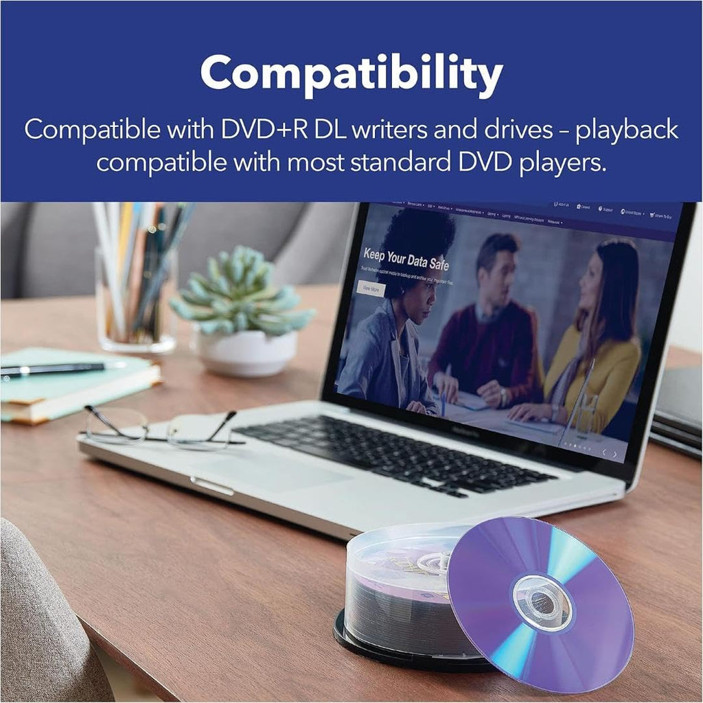 DVD+R DL 8.5GB 8X Hub Printable Discs 50 Pack Z353072