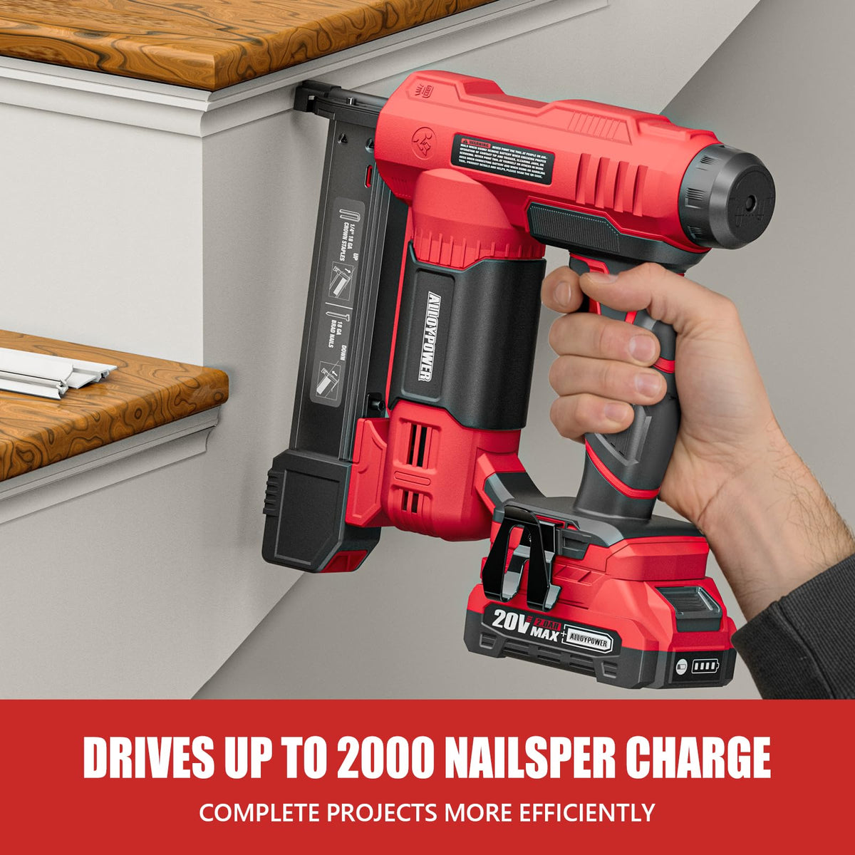 18 Gauge Cordless Brad Nailer and Electric Stapler H590699