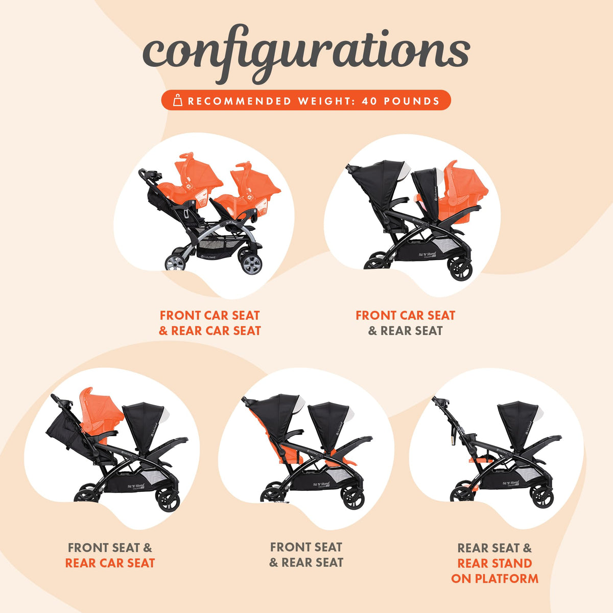 Double Stroller & 2 Car Seats H51227