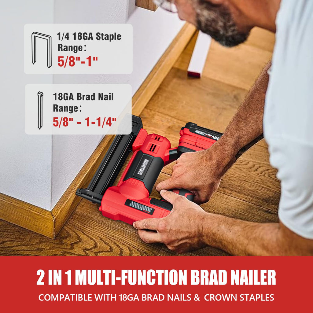 18 Gauge Cordless Brad Nailer and Electric Stapler H590699