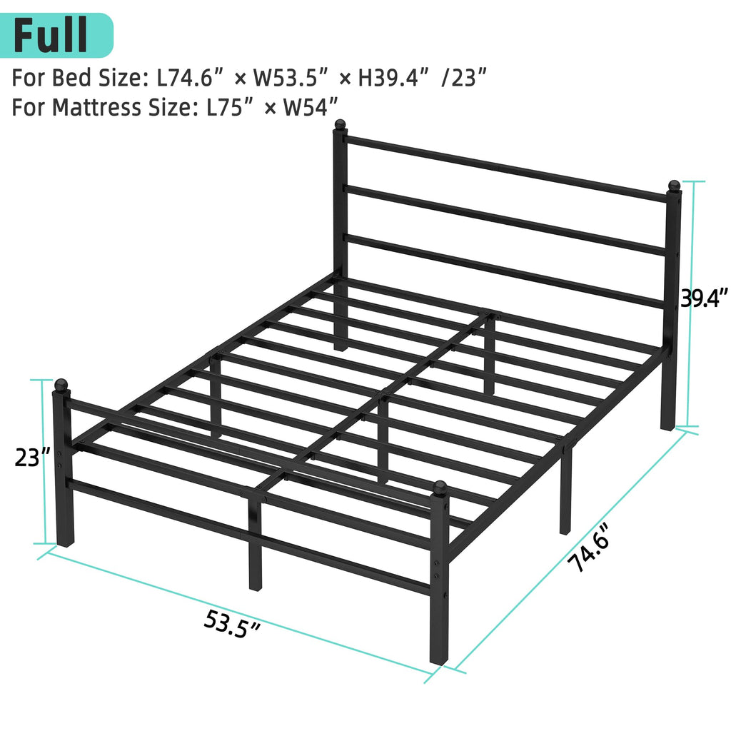 Black Full Size Bed Frame Y32315