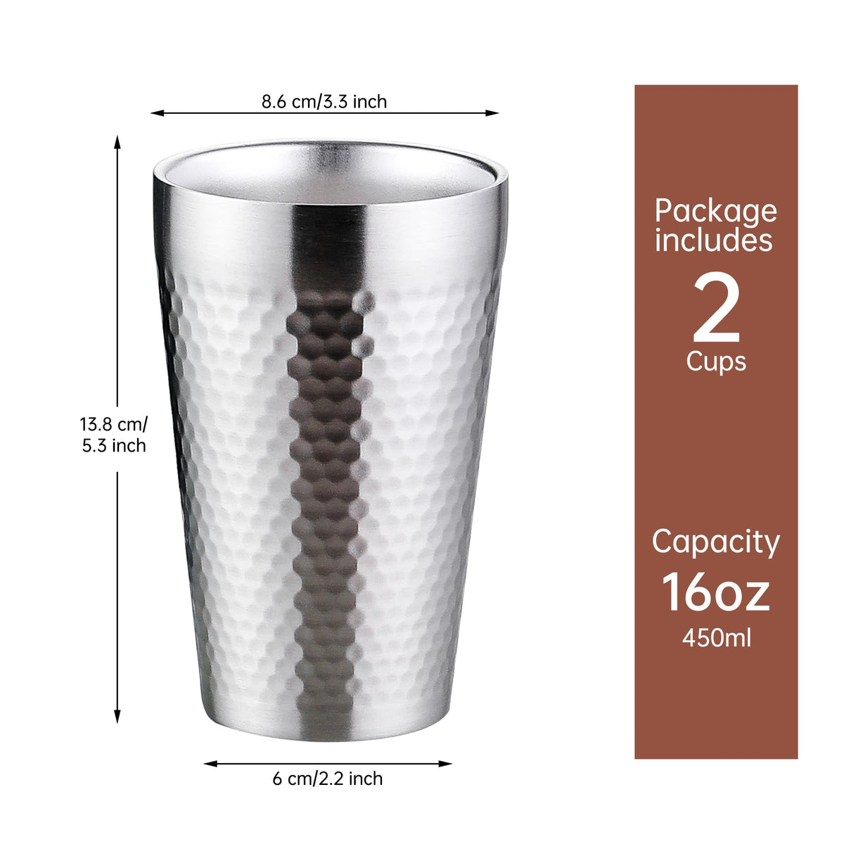 16oz Double Layer Stainless Steel Cup U879