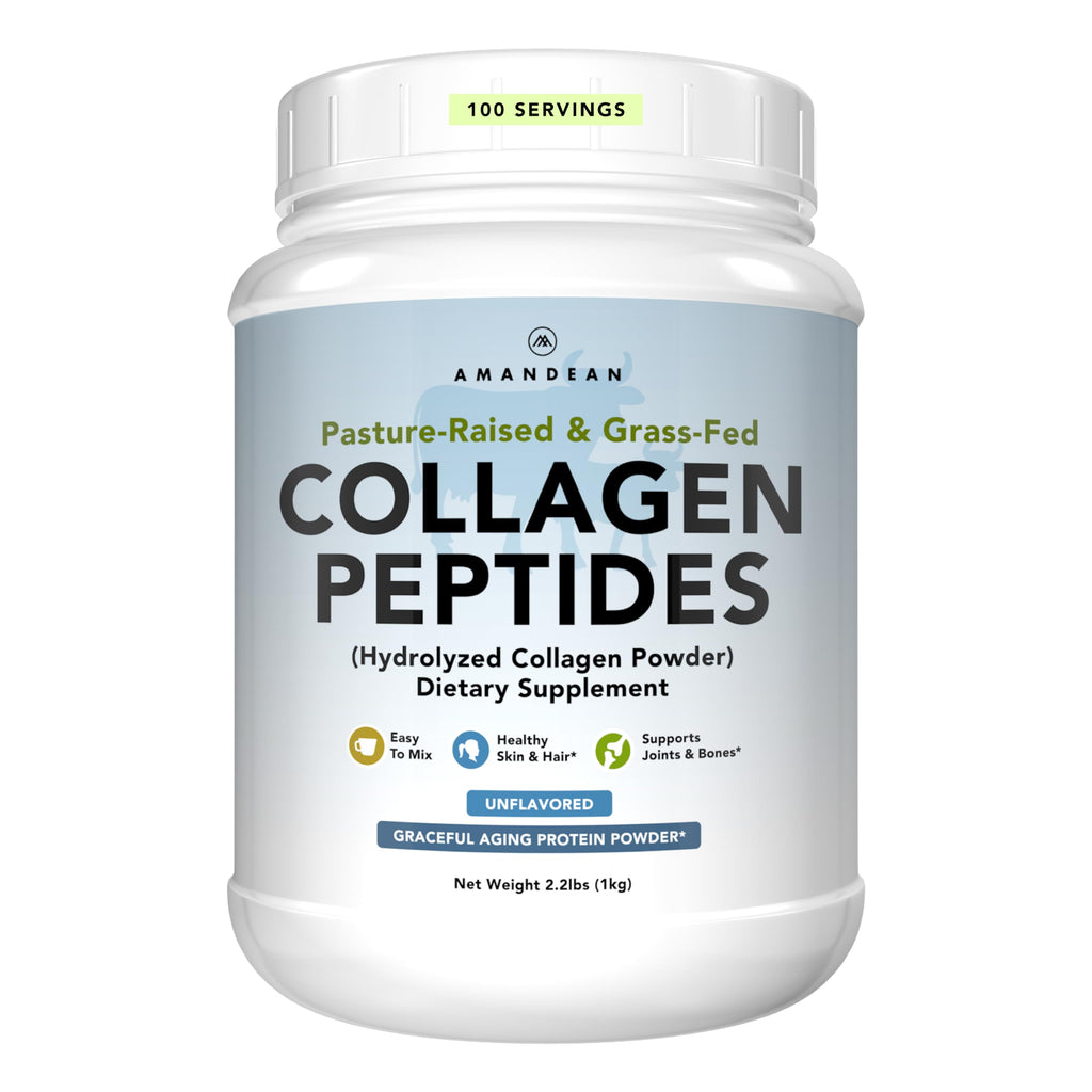 Collagen Peptides Powder, Grass-Fed, Hydrolyzed, Type 1 & 3, 1kg P5255