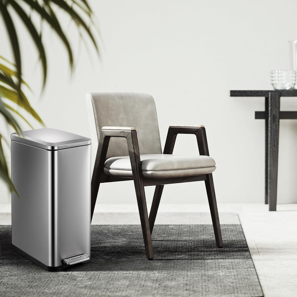 50L Slim Stainless Steel Kitchen Trash Can O678