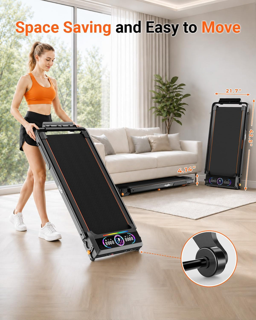 Walking Pad Treadmill with Incline S2576