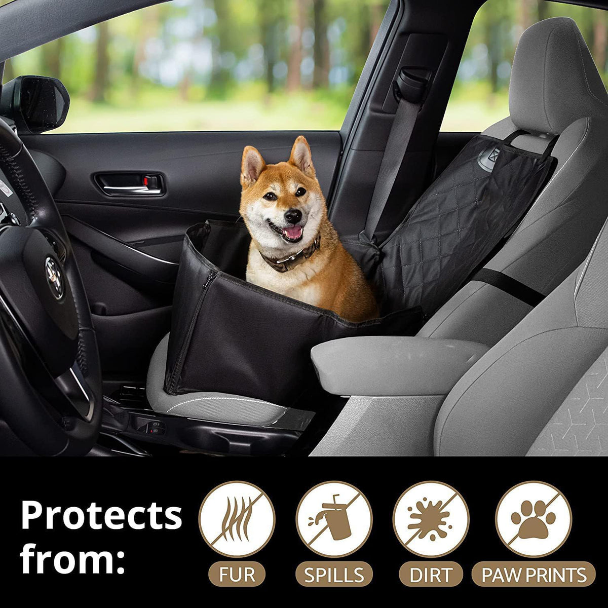 Waterproof 2-in-1 Pet Booster Seat Dog Car Seat Protector J2522