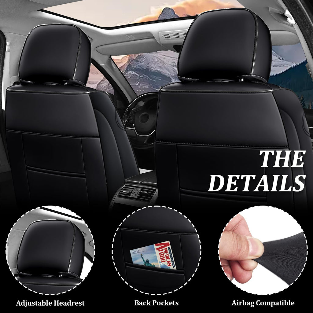 Waterproof Nappa Leather Full Set Car Seat Covers R9349