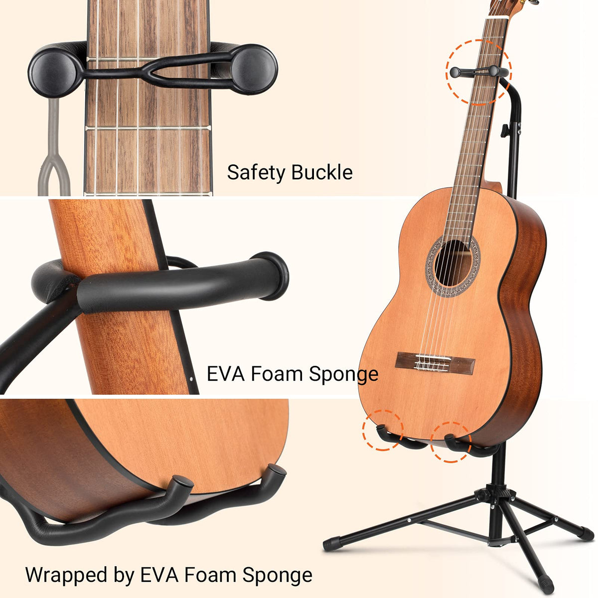 Folding Adjustable Guitar Stand Z390
