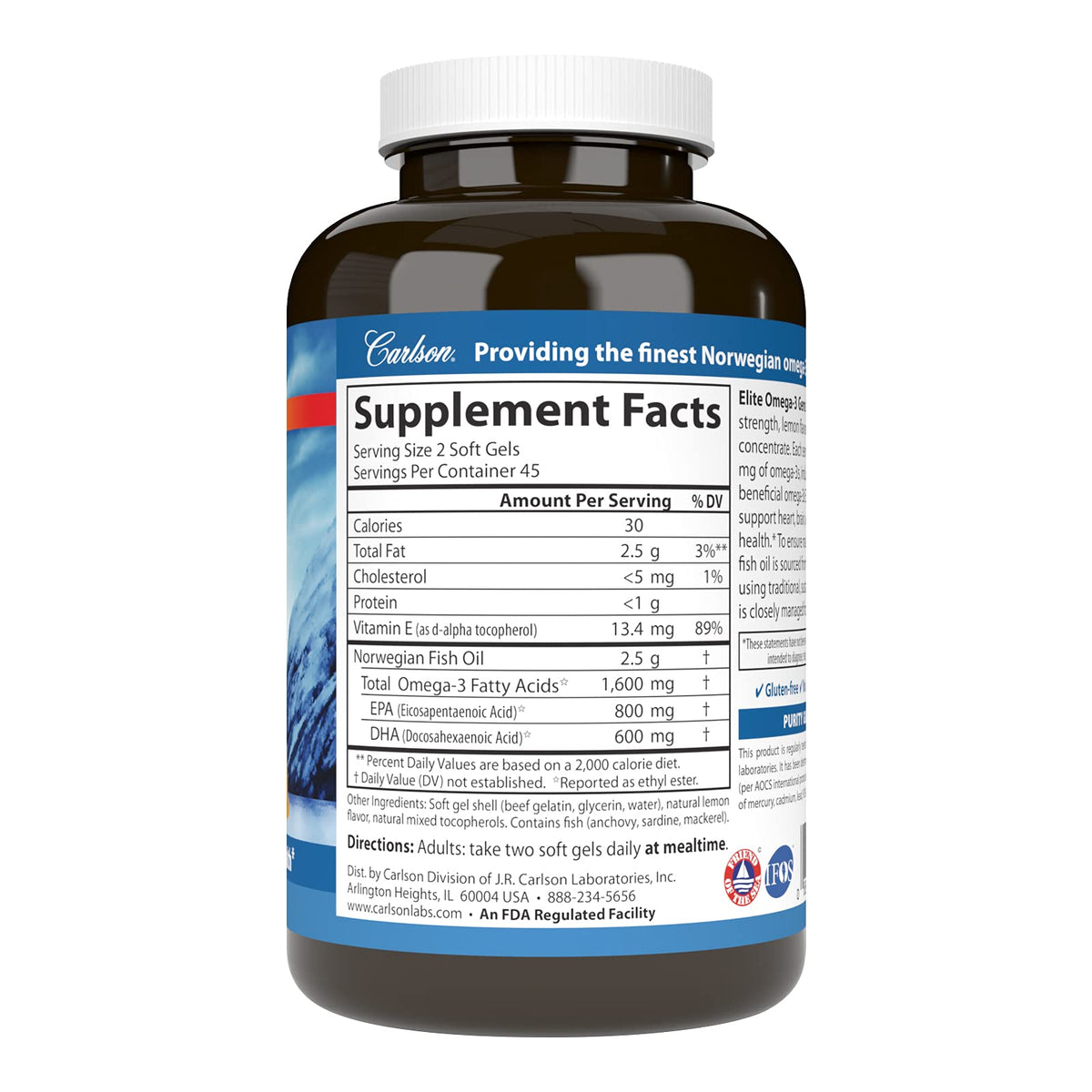 Omega-3 1600 mg Lemon 90 Softgels T65030