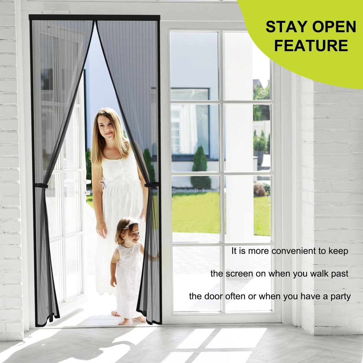 Magnetic Screen Door 36 x 82 in Mesh Curtain G166