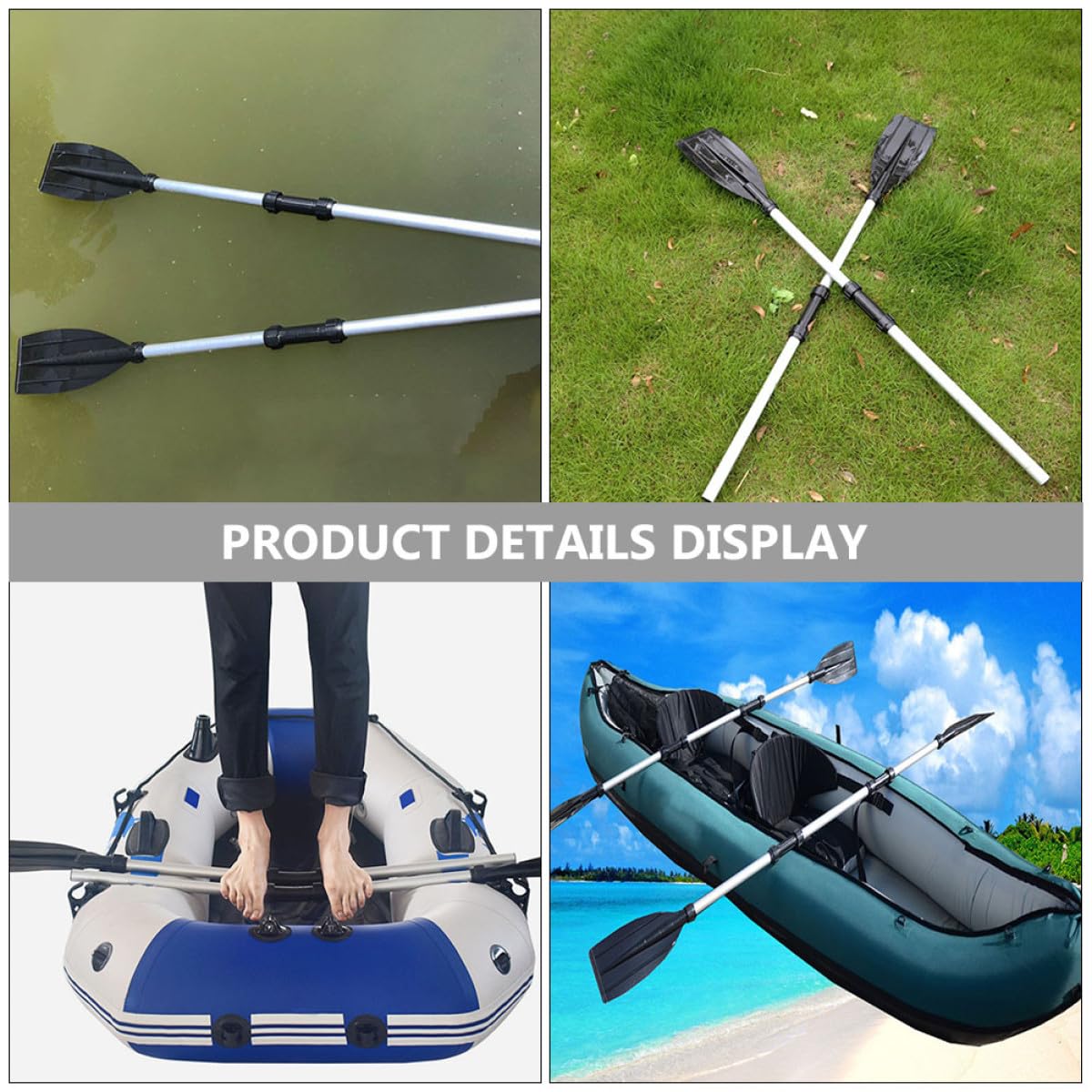 2 Pcs Aluminum Alloy Kayak Paddles W908716