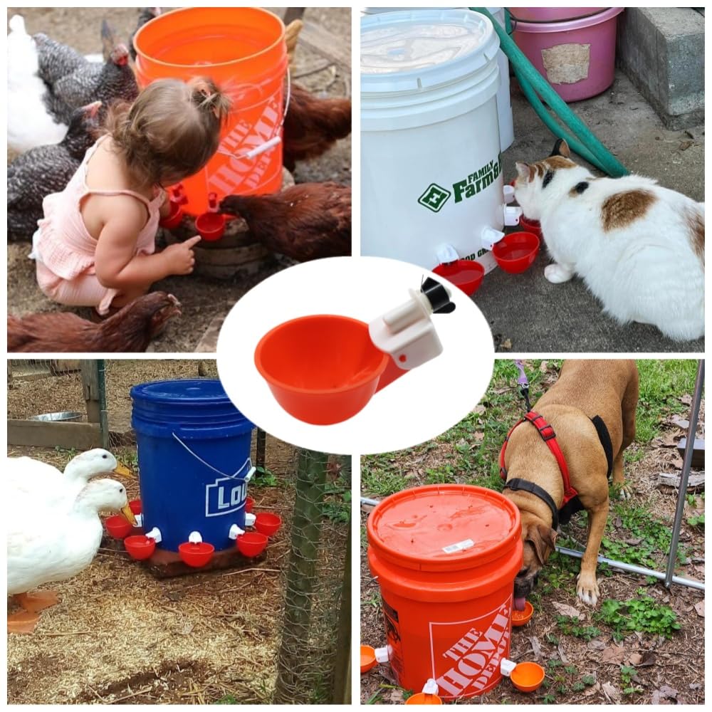 12 Pack Poultry Waterer Cups with Drill J3912
