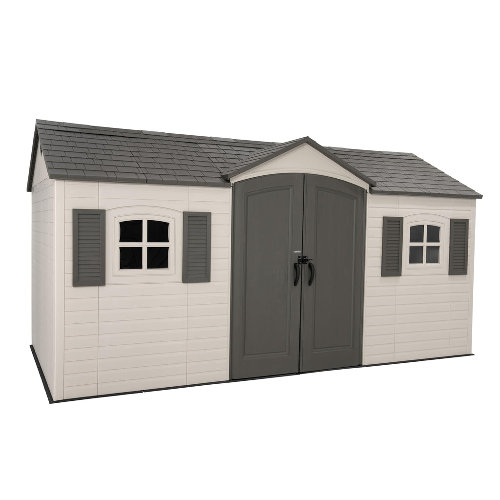 15x8 Ft Desert Sand Resin Outdoor Storage Shed V9578