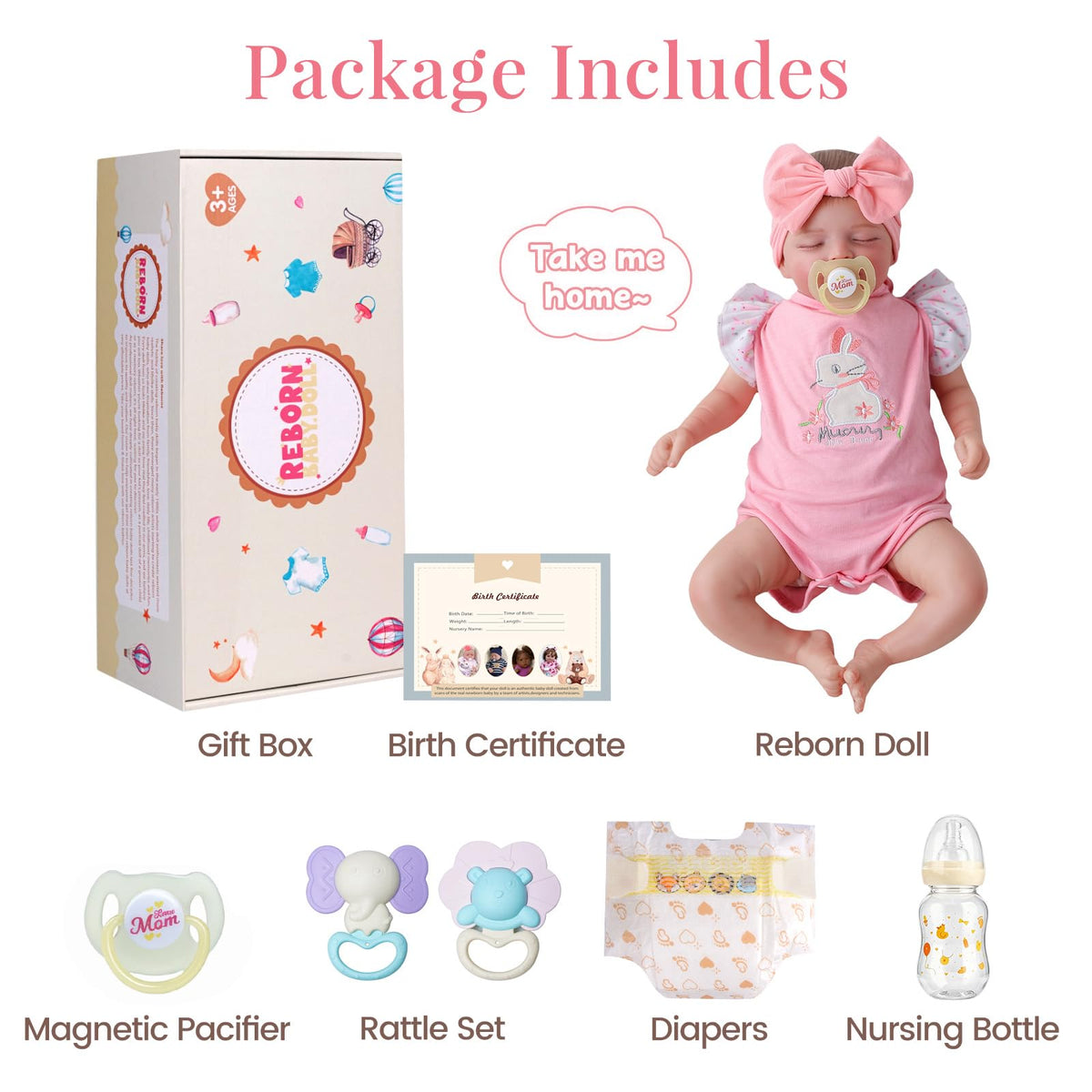 20 Inch Soft Body Realistic Baby Doll Girl D416
