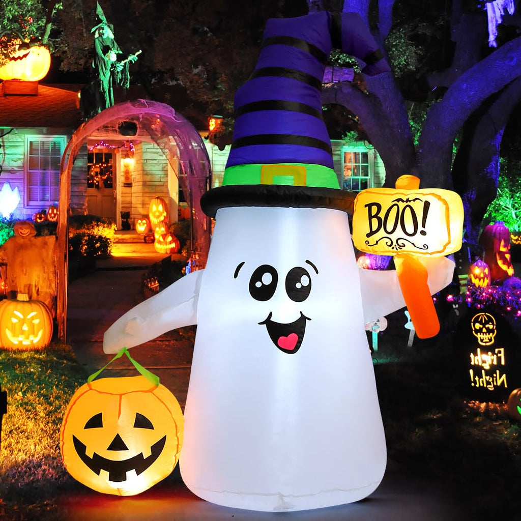5 FT Halloween Inflatables Ghost with Built-in LEDs V4486