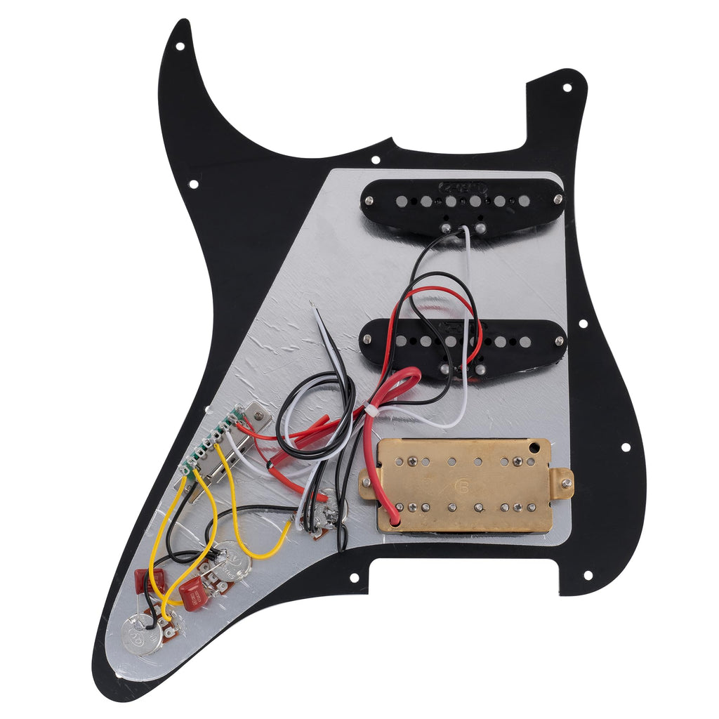 Black Pre-wired HSS Pickguard Set Q831