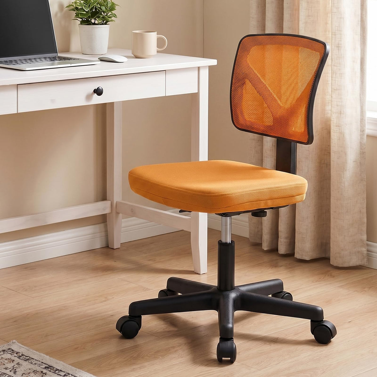 Armless Mesh Rolling Office Chair O88943