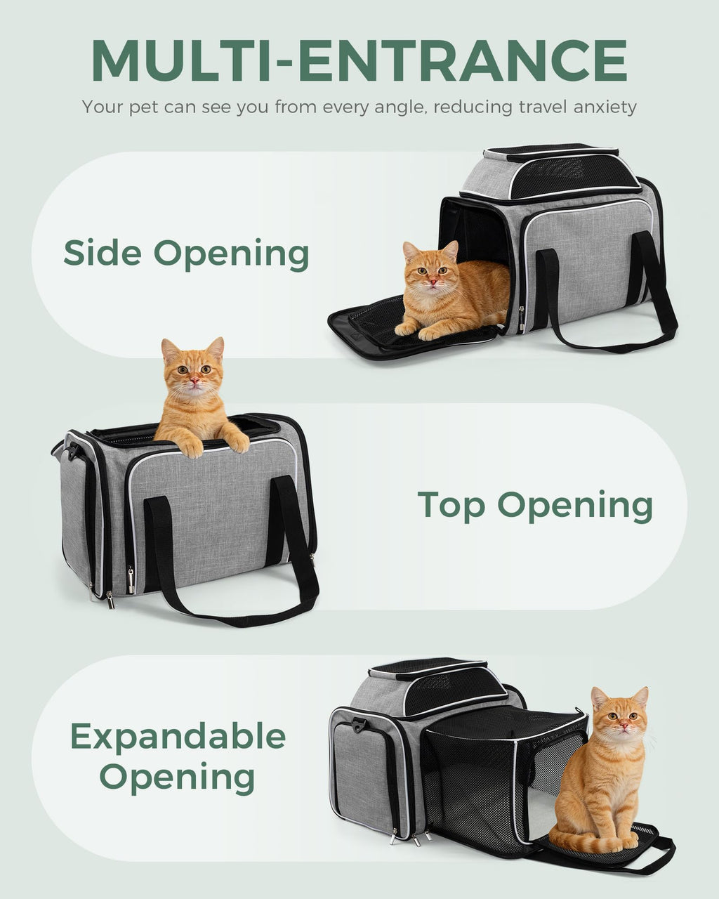 Airline Approved Soft Side Pet Carrier with Fleece Pad V337