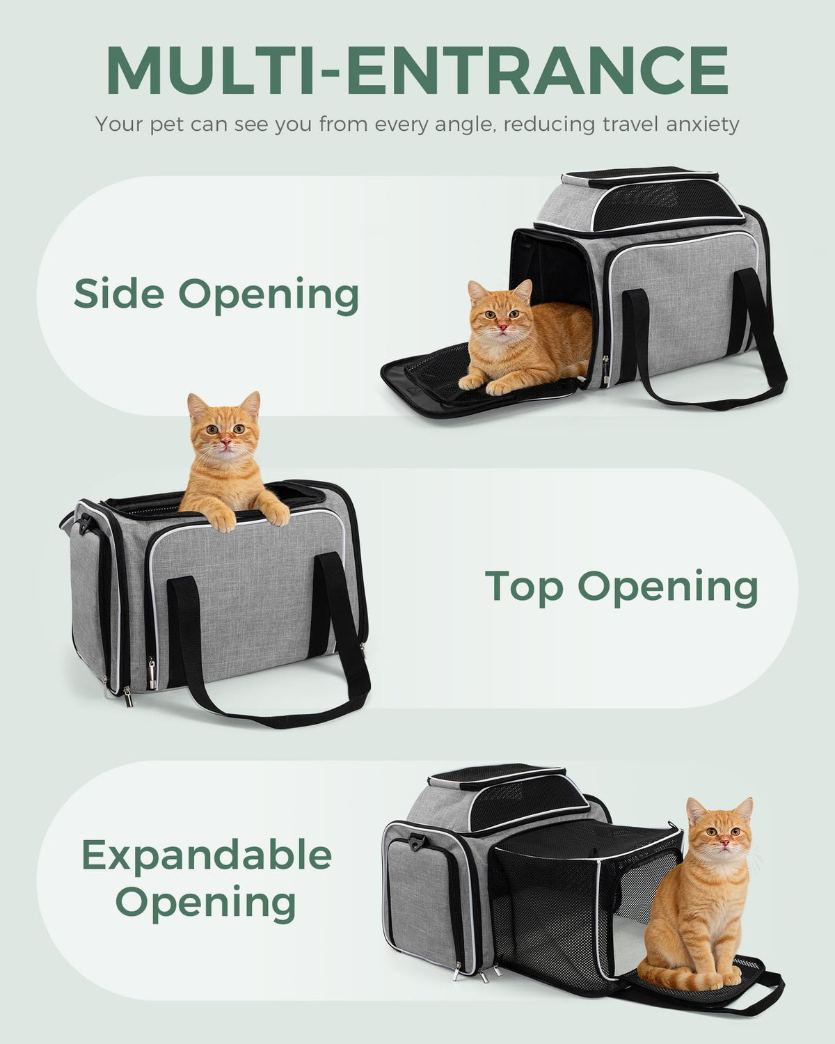 Airline Approved Soft Side Pet Carrier with Fleece Pad V337
