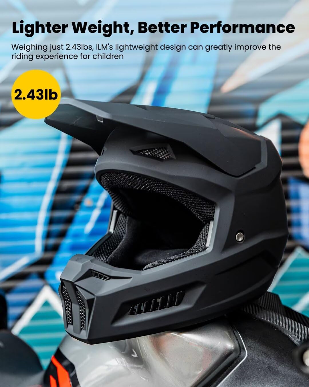 Kids Youth Full Face Dirt Bike Helmet L422629